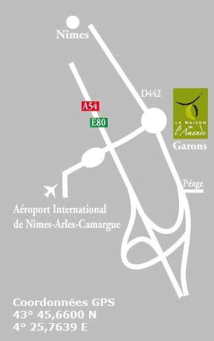Plan d'accs  la Maison de l'Amande